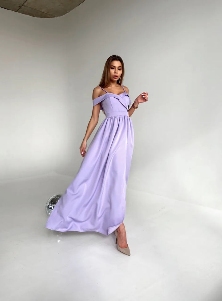 Ilga suknelė "Purple split"