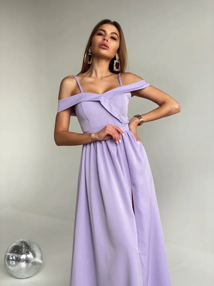 Maxi dress "Purple split"