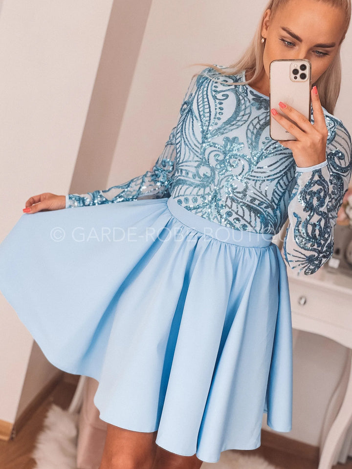 Mini dress "Blue sequin"
