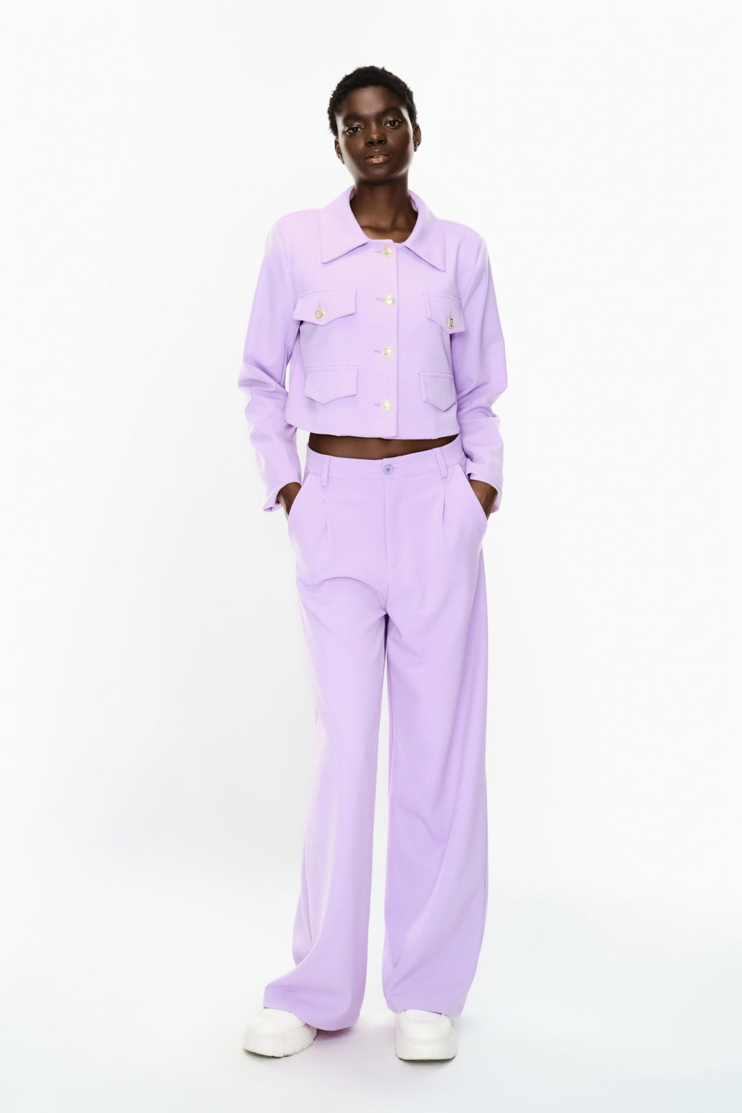 Purple trousers "Classy wide"