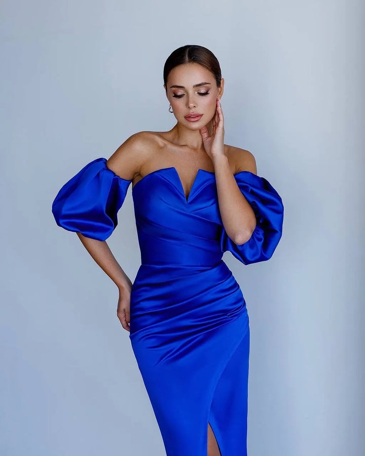 Mėlyna midi suknelė "Crystal V"